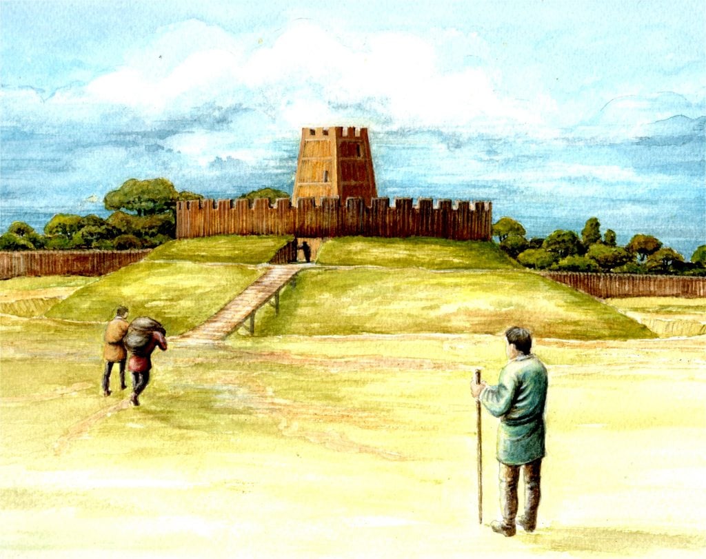 South Mimms Castle Artists Impression